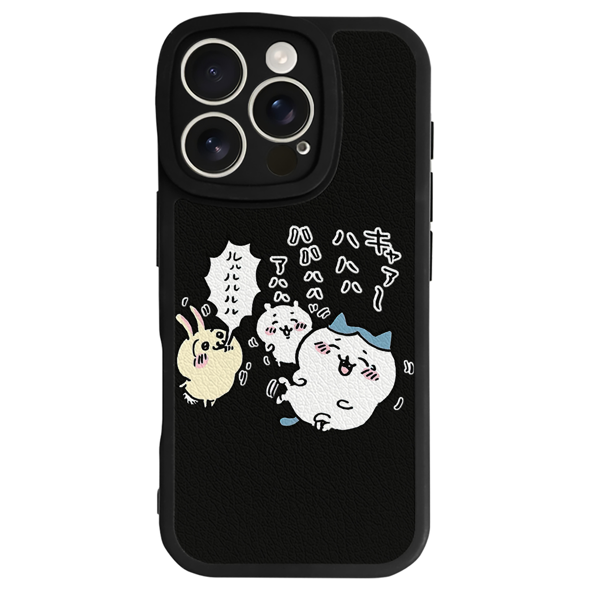 （画像用） ちいかわ うさぎ Chii-kawa usagi 【iPhone 16シリーズ対応】シリコンスマホケース（レザー調） 材質：シリコン